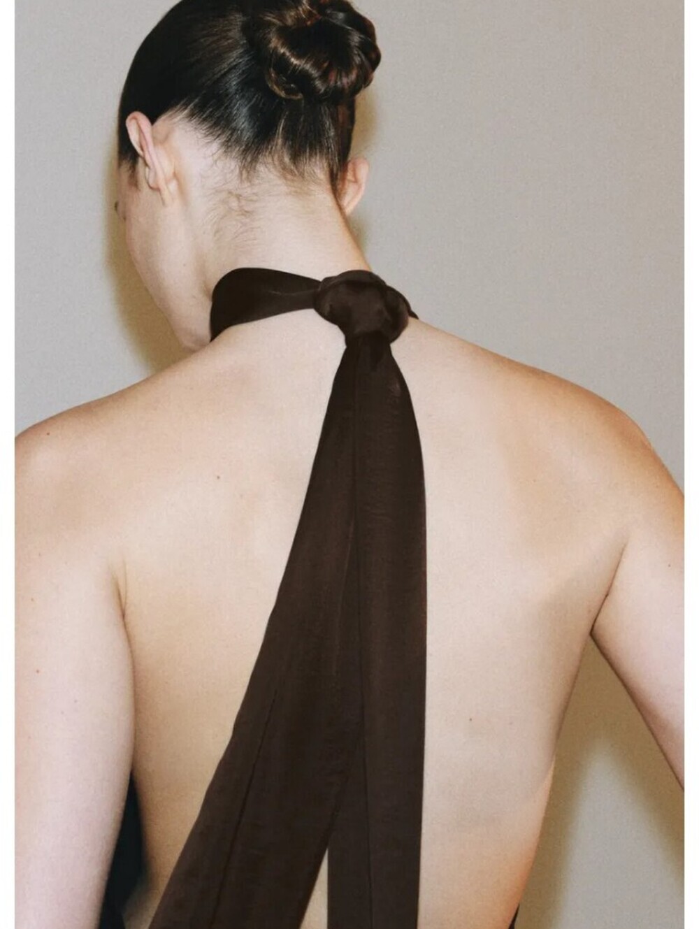 Zara ZW Collection Satin Halter Dress - Picture 3 of 10